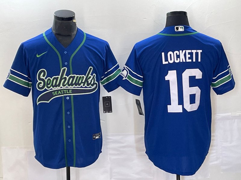 Men's Seattle Seahawks Tyler Lockett #16 Royal Alternate Legend Jersey Joint Edition